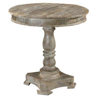 Ophelia & Co. Sloane 30" Mango Wood Solid Wood Pedestal Dining Table
