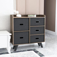 George Oliver Dresser Organizer Cabinet with 5 Easy Pull Fabric Drawers, Organizer Unit