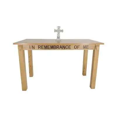 FixtureDisplays Church Holy Communion Table Christian Wood Table Breakfast Writing Desk 45" L x 28" D x 29" H