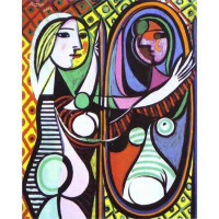 Vault W Artwork Girl Before Mirror by Pablo Picasso - Wrapped Canvas Graphic Art Print