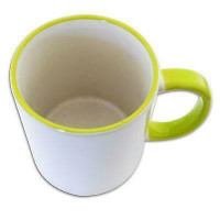 11oz Rim/Handle Mug-Light Green 1 Pc for Sublimation Press Craft-001092