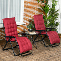 Lounge Chair 35.4" x 25.6" x 43.3" Wine Red
