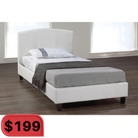 Lowest Price !! White Platform Bed Sale !!