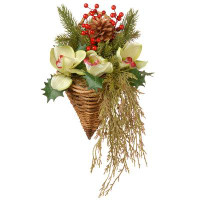The Holiday Aisle® Cymbidium Floor Flowering Plant in Basket