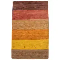 Foundry Select Spartansburg Striped Handmade Hand-Loomed Wool Multicoloured Area Rug