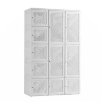 Rebrilliant Portable Wardrobe Closets Bedroom ,Storage Organizer, Clothes Dresser, Closet Storage Organizer, White