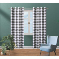 Gracie Oaks Marleine Buffalo Plaid Curtains For Farmhouse Bedroom, Blackout Window Drapes With Grommets For Living Room