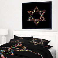 Made in Canada - East Urban Home 'Star of David Shape' Framed Graphic Art Print on Wrapped Canvas