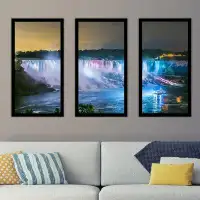 Made in Canada - Picture Perfect International "Niagara Falls" 3 Piece Framed Graphic Art Set