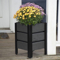 Arlmont & Co. Grapevine Faux Wood Planters with Metal Frame, Square