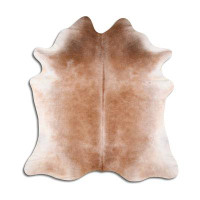 Foundry Select Balcer Handmade Cowhide Area Rug in Beige/Ivory