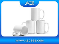 1pc 15oz White Blank Sublimation Ceramic Mugs Coffee Porcelain Mug Stoneware Sublimation Mug Heat Press Transfer 001435