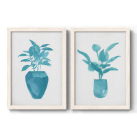 Wexford Home Watercolor House Plant V-Premium Framed Canvas - Ready To Hang
