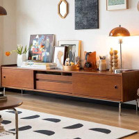 STAR BANNER Simple retro solid wood TV cabinet living room modern household light luxury TV cabinet