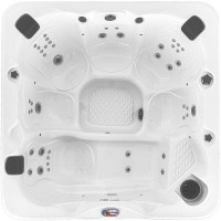 American Spas American Spas 6-Person 45-Jet Acrylic Square Hot Tub with Ozonator and Built-In Speaker in Smoke