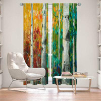 East Urban Home Lined Window Curtains 2-panel Set for Window by Lam Fuk Tim - Colour Birch Tree 3