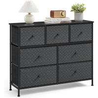 Rubbermaid Dresser For Bedroom, Chest Of Drawers, Closet Organizer And Storage Cabinet With 7 Fabric Drawers, Metal Fram