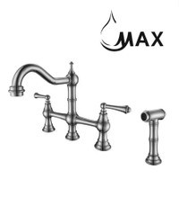 Two Handle Kitchen Faucet with Spray Pull-Out