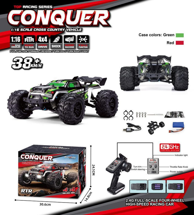 NEW 4WD OFF ROAD MONSTER RC TRUCK 50KM CSJ52580 in Other in Regina - Image 2