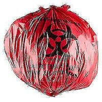 Red Isolation Infectious Waste Bag / Biohazard Bag 250/CASE *RESTAURANT EQUIPMENT PARTS SMALLWARES HOODS AND MORE*