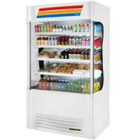 White Vertical Air Curtain Merchandiser Refrigerator w/LED Light *RESTAURANT EQUIPMENT PARTS SMALLWARES HOODS AND MORE*