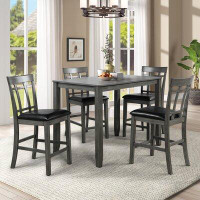 Wildon Home® 5 Piece Vintage Counter Height Dining Set With 4 Chairs
