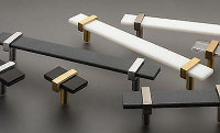 Adjustable Handcrafted Glass Cabinet Hardware - 4 colors and 4 Finishes ( Knob & 3 Sizes of Pulls 5.5, 7 & 9 )