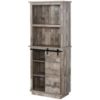 Millwood Pines Pantry Storage Cabinet With Sliding Barn Door
