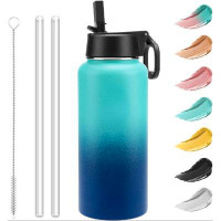 Orchids Aquae Stainless Steel Water Bottle,Vacuum Insulated Double Walled Leak Proof Sports Water Bottle With Straw For