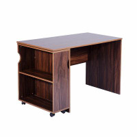 Ebern Designs 47.4" L Computer Desk With Movable Bookcase