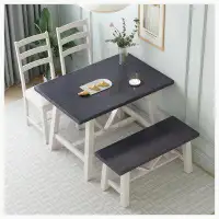 Red Barrel Studio 4-Piece Dining Table Set with Bench for Small Places