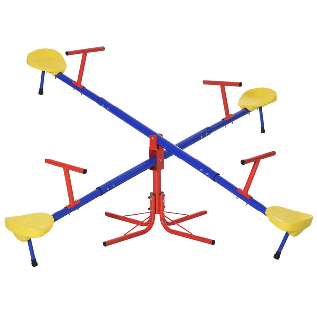 Children''s Seesaw 71.75" x 71.75" x 19" Red, Blue, Yellow in Toys & Games - Image 2