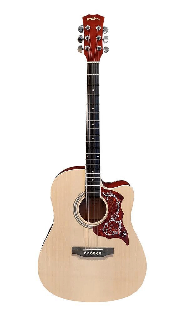Acoustic Guitar for Beginners Adults Students Intermediate players 41-inch full-size Dreadnought SPS371PG with package in Guitars