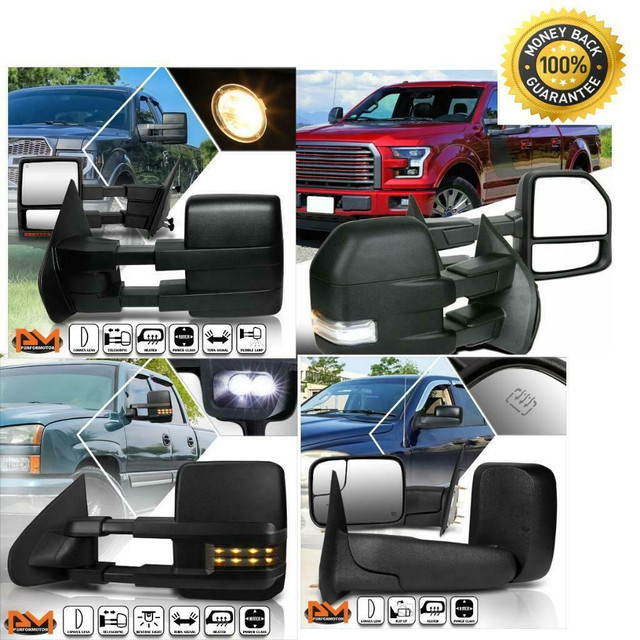 Towing Mirrors Truck mirrors Trailer tow mirrors Dodge ram Ford F150 F250 Silverado Sierra in Other Parts & Accessories