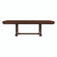 World Menagerie Traditional Formal 1pc Table with Separate Extension Leaf Classic Routed Pilasters