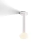 Koncept Technologies Inc Combi Pendant 12" Single Unit Matte White with Matte White Canopy, Glass Ball