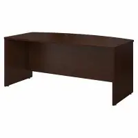 Bush Business Furniture Bush Business Furniture Series C Elite 72W X 36D Bowfront Desk Shell With Credenza In Mocha Cher