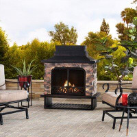 Darby Home Co Pirtle Steel Wood Burning Outdoor Fireplace