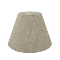 Charlton Home 10" H x 14" W Linen Empire Lamp Shade ( Spider ) in Light Gray