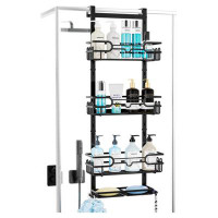 Rebrilliant Over The Door Shower Caddy With 2 Soap Holders, 4 Tier Adjustable Hanging Shower Caddy Shower Shelf With 22