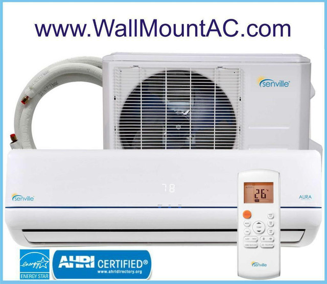 Mini Split  Heat Pump ( -30º C)  / Air Conditioner Wall Mount with inverter WiFi Senville Aura in Heating, Cooling & Air in Greater Montréal - Image 2
