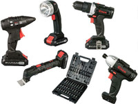 Brand New 5-Piece 20V Cordless Power Tool Set -- 5 Tools for only $129.
