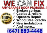 24/7 Hrs. Garage door repairs and services Call Now (647)889-4448