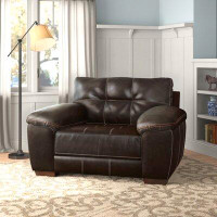 Lark Manor Peosta 61" Wide Tufted Polyester Chair and a Half