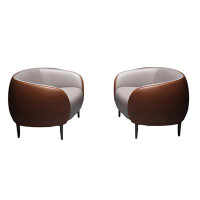 PopperLip Office Negotiation Simple Modern Sofa Combination 2 - Piece Faux Leather Reception Set