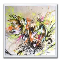 Made in Canada - East Urban Home 'Street Art Graffiti Bird' - Picture Frame Print on Canvas