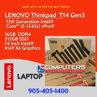 Lenovo Thinkpad T14 Gen 3. BRAND NEW SEALED. Intel i5-1245U vPro®, 16GB RAM, Warranty till 2025. Pro...