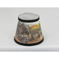 One Allium Way 6" Fall Lithograph Candle Clip Paper Lamp Shade