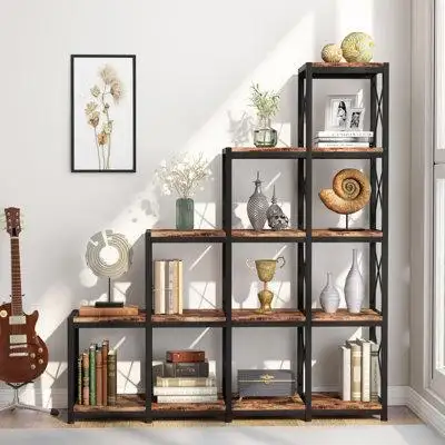 17 Stories 55.1" H x 45.3" W Step Bookcase