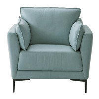 Brayden Studio Kewstoke Sage Green Accent Chair with Back Cushion